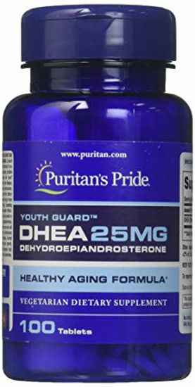 Picture of Puritans Pride Dhea, 25 Mg (100 Tabs), 100 Count (Pack of 1)