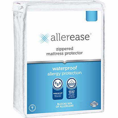 Picture of AllerEase Waterproof Allergy Protection Zippered Mattress Protector, King