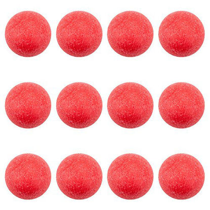 Picture of Brybelly 12 Pack of Red Textured Foosballs for Standard Foosball Tables & Classic Tabletop Soccer Game Balls