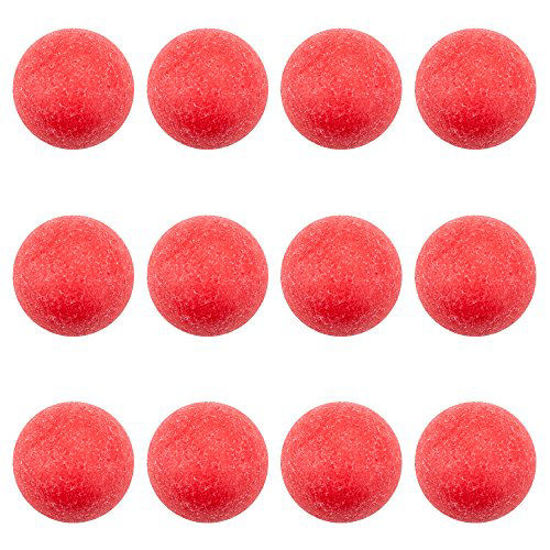 Picture of Brybelly 12 Pack of Red Textured Foosballs for Standard Foosball Tables & Classic Tabletop Soccer Game Balls