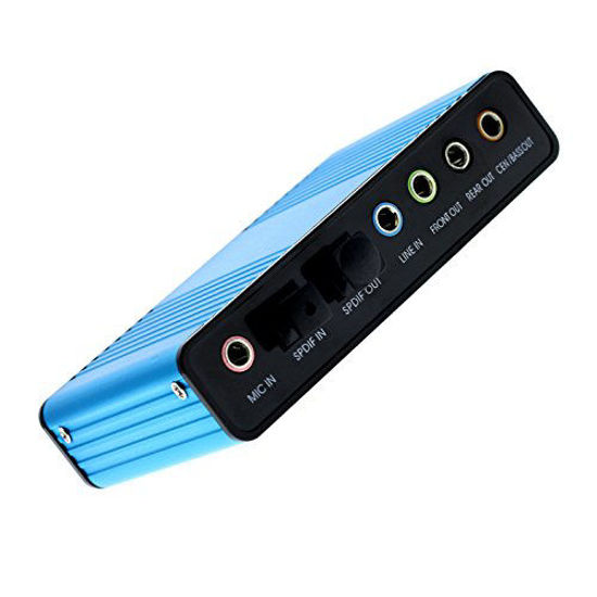 Picture of Optimal Shop USB 2.0 External Sound Card 6 Channel 5.1 Surround Adapter Audio S/PDIF for PC -Blue