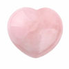 Picture of Rockcloud Healing Crystal Natural Rose Quartz Heart Love Carved Palm Worry Stone Chakra Reiki Balancing