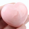 Picture of Rockcloud Healing Crystal Natural Rose Quartz Heart Love Carved Palm Worry Stone Chakra Reiki Balancing