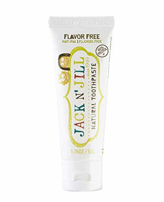 Picture of Jack N' Jill Natural Kids Toothpaste - Flavor Free - Organic, Gluten Free, Vegan, BPA Free, Fluoride Free, SLS Free, Dairy Free - Make Toothbrushing Fun for Kids - 1.76 oz (Pack of 1)