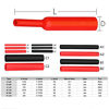 Picture of Ginsco 270Pcs 3:1 Shrink Ratio Dual Wall Adhesive Lined Heat Shrink Tubing Tube 6 Size: 3/8",1/4",3/16",1/8",3/32",1/16", 2 Color KIT Black Red