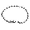 Picture of VIUJUH 150 pcs 100mm Bead Connector Clasp,2.4mm Diameter Ball Chain Keychain Rings Metal Bead Chain Nickel Chain Dog Tag Chain (Silver)