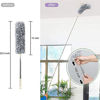 Picture of Microfiber Duster with Extension Pole(Stainless Steel), Extra Long 100 inches, with Bendable Head, Extendable Duster for Cleaning High Ceiling Fan, Interior Roof, Cobweb, Gap Dust- Wet or Dry Use