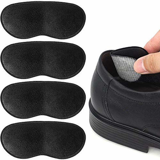 Picture of Dr.Foot Heel Grips for Men and Women, Self-Adhesive Heel Cushion Inserts Prevent Heel Slipping, Rubbing, Blisters, Foot Pain, and Improve Shoe Fit - 2pairs + Extra 1 Shoe Horn (Black)