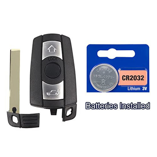 Picture of FLYPIG Replacement Keyless Entry Remote Control Key Fob Clicker Transmitter for BMW 1 3 5 6 7 Series BMW X5 X6 Z4 Keyless Entry Remote Car Key Fob CAS3 315LPMHz(chip)