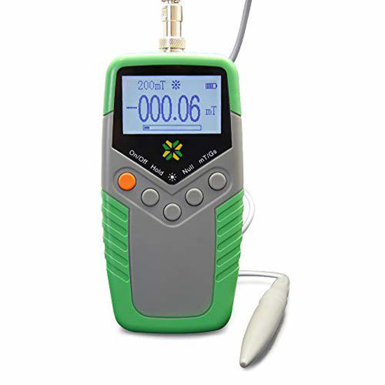 Picture of AMTAST TES11A Tesla Tester Digital Gauss Meter Surface Magnetic Field Meters Metal Probe Guassmeter with Ns Function