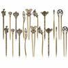 Picture of TUPARKA 18 PCS Hair Sticks Antique Bronze Hair Pin Chinese Women Hair Chopsticks Pins Retro Vintage Decorative for Hair Diy Accessory