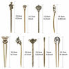 Picture of TUPARKA 18 PCS Hair Sticks Antique Bronze Hair Pin Chinese Women Hair Chopsticks Pins Retro Vintage Decorative for Hair Diy Accessory