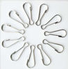 Picture of 250 Pcs 23 x 8 mm Metal Spring Lanyard Hook for Jewelry Ring Craft and ID Card Key Chain Clip Parts