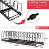 Picture of X-cosrack 15 Dividers Pot Pan Lid Rack Bakeware Cupboard Organizer, Expandable, Black