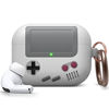 Picture of elago AW5 Compatible with Airpods Pro Case, Classic Handheld Game Console Design Case with Keychain, Durable Silicone Construction, MagSafe Compatible [US Patent Registered] [Light Grey]