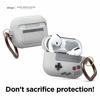 Picture of elago AW5 Compatible with Airpods Pro Case, Classic Handheld Game Console Design Case with Keychain, Durable Silicone Construction, MagSafe Compatible [US Patent Registered] [Light Grey]