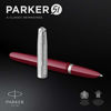 Picture of Parker 51 Fountain Pen | Burgundy Barrel with Chrome Trim | Fine Nib with Black Ink Cartridge | Gift Box