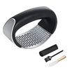 Picture of Garlic Press Rocker Stainless Steel Garlic Mincer Garlic Crusher Garlic Chopper with Peeler and Scraper Brush for Smash Garlic