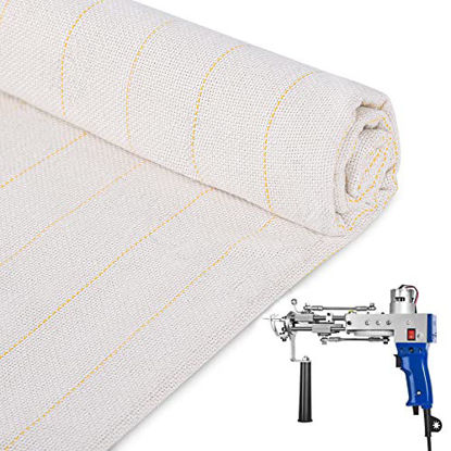 Picture of Primary Tufting Cloth with Marked Lines,Rug Backing Fabric,Monks Cloth for Cut/Loop Pile Tufting Gun, Punch Needle (82.7x39.4in)