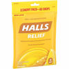 Picture of HALLS Honey Lemon Flavor Menthol Drops 80 ct. Bag Triple Soothing action