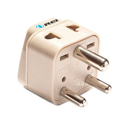 Picture of Orei Grounded Universal 2 in 1 Plug Adapter Type D for India and More