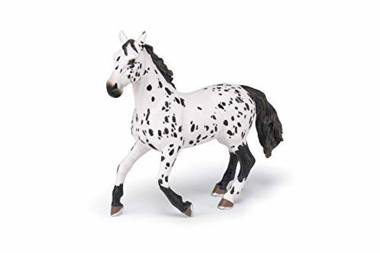 Picture of Papo - Hand-Painted - Figurine - Horses,Foals and Ponies - Black Appaloosa Horse Figure-51539 - Collectible - for Children - Suitable for Boys and Girls - from 3 Years Old