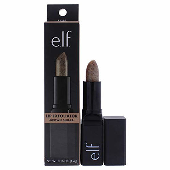 Picture of e.l.f., Lip Exfoliator, Smoothing, Conditioning, Easy To Apply, Removes Dry, Chapped Skin, Brown Sugar, Infused with Vitamin E, Shea Butter, Avocado, Grape and Jojoba Oils, 0.32 Oz