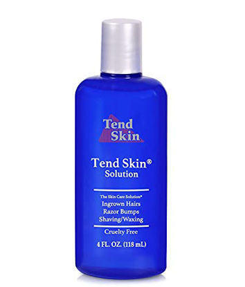 Picture of Tend Skin Womens AfterShave/Post Waxing Solution for Ingrown Hair, Razor Bumps and Razor Burns, 4 ounce, Blue