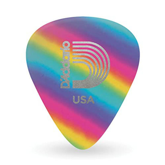 Picture of D'Addario Rainbow Celluloid Guitar Picks, Light, 10 Pack