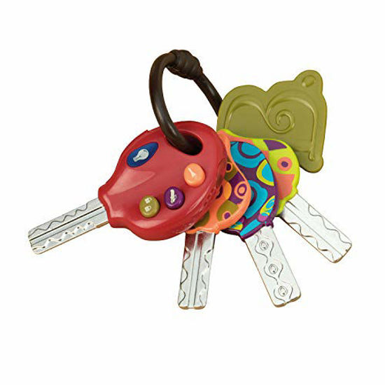 Picture of B. toys - LucKeys - 4 Textured Toy Keys for Babies & Toddlers - Flashlight & Car Sounds - Non-Toxic