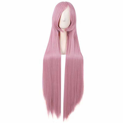 Picture of MapofBeauty 40" 100cm Pink Long Straight Cosplay Costume Wig Fashion Party Wig