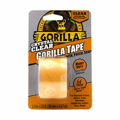 Picture of Gorilla Crystal Clear Repair Duct Tape, 1.88? x 5 yd, Clear, (Pack of 1)