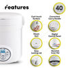 Picture of Aroma Housewares (MRC-903D) Mi 3-Cup (Cooked) (1.5-Cup UNCOOKED) Digital Cool Touch Mini Rice Cooker,White