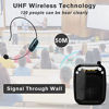 Picture of SHIDU Voice Amplifier with UHF Wireless Microphone Headset, Support MP3 Play 10W 2000mAh Portable Wearable Rechargeable PA System for Speaker Classroom, Meetings, Promotions and Outdoors