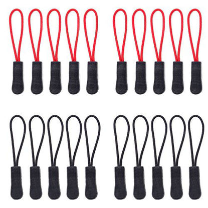 Picture of Honbay 20PCS Zipper Pulls Zipper Extension Replacement for Backpacks, Luggage Bags, Travel Cases, Clothes and so on