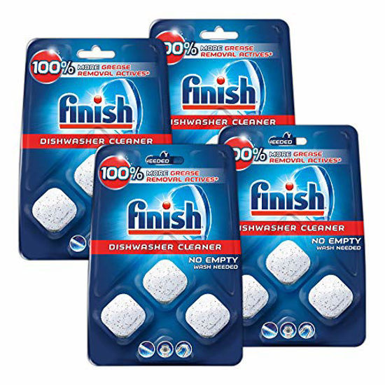 Picture of Finish In-Wash Dishwasher Cleaner: Clean Hidden Grease and Grime, 3 Count, Pack of 4