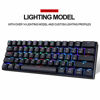 Picture of Motospeed 60% Mechanical Keyboard Portable 61 Keys RGB LED Backlit Type-C USB Wired Office/Gaming Keyboard for Mac, Android, Windows?Blue Switch?