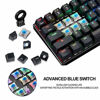 Picture of Motospeed 60% Mechanical Keyboard Portable 61 Keys RGB LED Backlit Type-C USB Wired Office/Gaming Keyboard for Mac, Android, Windows?Blue Switch?