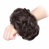 Picture of MORICA 1PCS Messy Hair Bun Hair Scrunchies Extension Curly Wavy Messy Synthetic Chignon for Women Updo Hairpiece (Dark Brown)