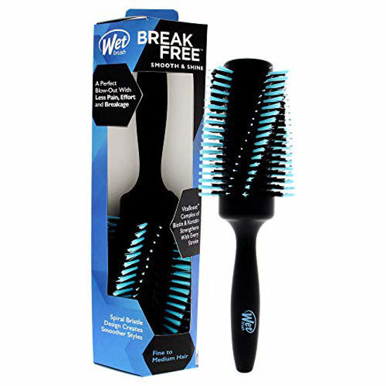 Picture of Wet Brush Smooth and Shine Round Brush - for Fine to Medium Hair - A Perfect Blow Out with Less Pain, Effort and Breakage - Spiral Bristle Design Creates Smoother Styles