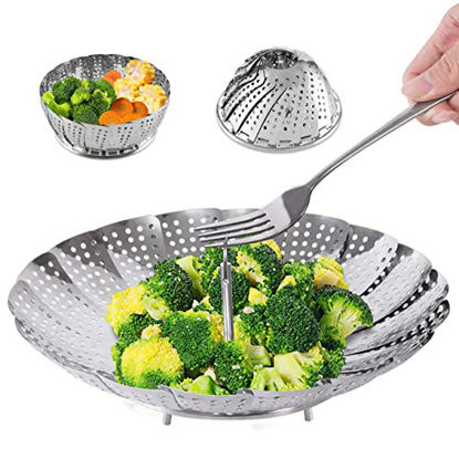 Carote Thick 304 Stainless Steel Steamer Household Steamer Steaming Rack  Small Milk Boiling Pot Steamer 18/20/24/28