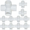 Picture of 15Pack 3/4Inch 4 Way PVC Fittings, Heavy Duty PVC Elbow Side Outlet Tees, Furniture PVC Tee Corner Fittings for Building PVC Furniture Greenhouse Shed Pipe Fittings Tent Connection