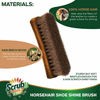 Picture of SCRUBIT Horsehair Shoe Shine Brush 6.75? - 100% Soft Horse Hair Bristles & Beech Wood Handle Leather Cleaner - Polishing Brush for Shoes, Sneakers, and Boots - Easy Grip Shoe Polish Brush