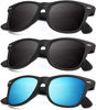 Picture of Polarized Sunglasses for Men and Women Matte Finish Sun glasses Color Mirror Lens 100% UV Blocking (3 Pack)