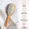 Picture of Wooden Hair Brush, Paddle Brush for Women with Soft Bristles - Sustainable Beech Detangling Hairbrush for All Hair Types by Lily England (Rose Gold)