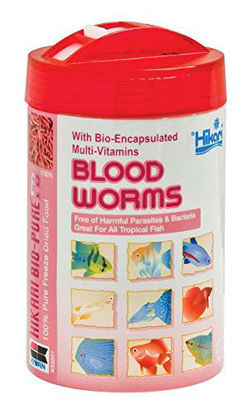 Picture of Hikari Bio-Pure Freeze Dried Blood Worms for Pets, 0.42-Ounce