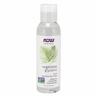 Picture of NOW Solutions, Vegetable Glycerin, 100% Pure, Versatile Skin Care, Softening and Moisturizing, 4-Ounce