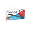 Picture of Paper Mate Erasermate Stick Medium Tip Ballpoint Pens, 12 Black Ink Pens