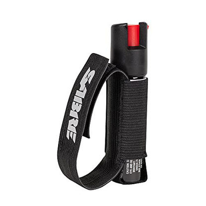 Picture of SABRE Runner Pepper Gel With Reflective Hand Strap For Quick Access, Optional Clip-On 120dB Personal Alarm, 35 Bursts of Maximum Police Strength OC Spray, 12-Foot Range, Gel Is Safer