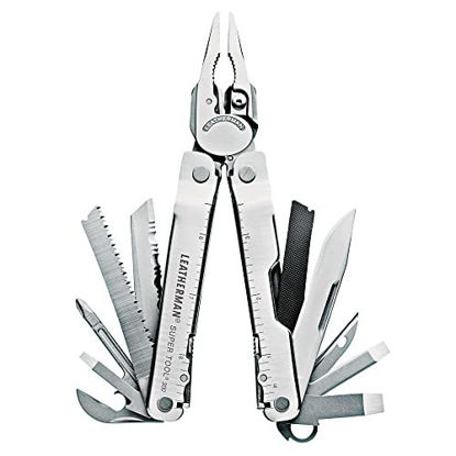 Picture of LEATHERMAN, Super Tool 300 Multitool with Premium Replaceable Wire Cutters and Saw, Stainless Steel with Nylon Sheath